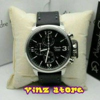 JAM TANGAN PRIA COWOK ALEXANDRE CHRISTIE AC 6280 HITAM SILVER ORIGINAL