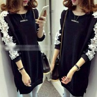 Jual KEIRA DRESS NAVY RENDA Murah