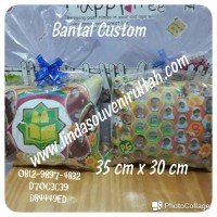 Jual bantal custom plus snack Murah