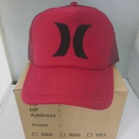 Jual TOPI TRUCKER HURLEY MERAH MAROON L/5 - OUTFIT Murah