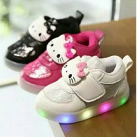 Jual SEPATU ANAK LED IMPOR / SEPATU ANAK NYALA HELLO KITTY Murah