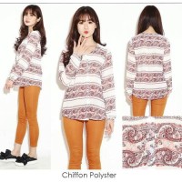 Jual blouse chiffon lengan panjang tmb 1 Murah