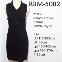 Jual MINI DRESS KIMCHI BLUE BIGSIZE JUMBO RBM-5082 Murah