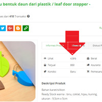 Jual Dapur Rumah Tangga 49 / Penahan bawah pintu bentuk daun warna warni Murah