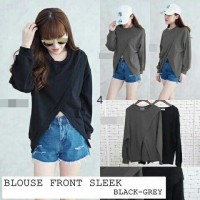 Jual BLOUSE FRONT SLEEK 35.000 Bahan spandex, fit to L+ Murah