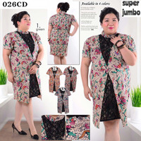 Jual L7480 DRESS KOMBI BROKAT JUMBO 026 CD XXL KODE PL7480 Murah