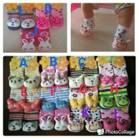 Jual M9206 3D rattle baby socks kaos kaki anak bayi KODE QE9206 Murah