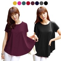 Jual Basic Loose Fit Tee/ Baju Wanita Lengan Pendek Murah