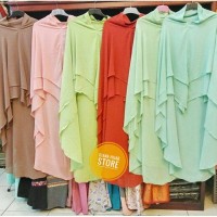 Jual Unik Hijab Layer - Khimar Lyra Virna Ref - Khimar Ceruti 2 L Diskon 20 Murah