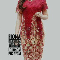 Jual midi dress brokat premium import cewek Murah