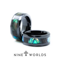 Jual Nine Worlds Ring cincin TUNGSTEN CERAMIC 18K CARBON LUME Pria Wanita Murah