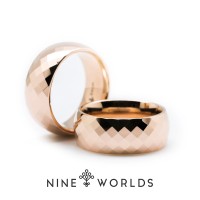 Jual Nine Worlds Ring cincin TUNGSTEN CERAMIC 18K CARBON LUME Pria Wanita Murah