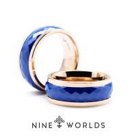 Jual Nine Worlds Ring cincin TUNGSTEN CERAMIC 18K CARBON LUME Pria Wanita Murah