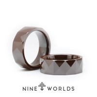 Jual Nine Worlds Ring cincin TUNGSTEN CERAMIC 18K CARBON LUME Pria Wanita Murah