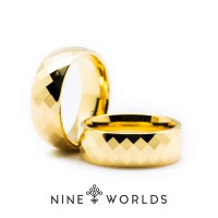 Jual Nine Worlds Ring cincin TUNGSTEN CERAMIC 18K CARBON LUME Pria Wanita Murah