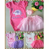 Jual Jumper rok tutu bandana bayi cewek/pink tutu/baju bayi cewek Murah
