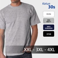 Jual Katun 30s Baju Kaos Polos Big Size Jumbo XXL 3XL 4XL XXXL Kaos Oblong Murah