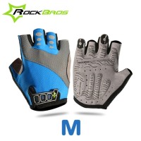Jual Sarung tangan glove sepeda half finger biru gowes motoran mancing dll Murah