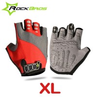 Jual Sarung tangan glove sepeda half finger merah gowes motoran mancing dll Murah