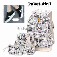Jual Tas ransel & Sepatu wanita murah/Ransel Owl 3in1 & sepatu Murah