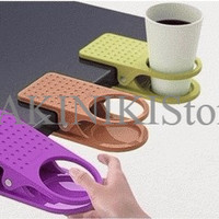Jual PROMO MERDEKA!!! PROMO MERDEKA!!! Plastic Table Coffee Cup Holder Clip Murah