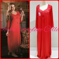 Jual Long Satin Nightdress / Daster Tidur Satin, Denla 2804. Murah