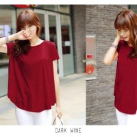 Jual Basic Loose Fit Tee/ Baju Wanita Lengan Pendek Murah Murah