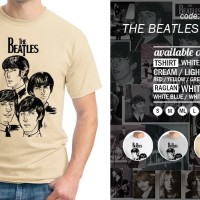 Jual Baju kaos The Beatles Cartoon - Tshirt Oblong - Grosir Distro Ordinal Murah