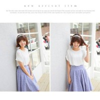 Jual Best Seller Basic Chiffon Blouse Tee Diskon Murah