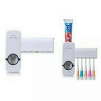 Jual Dispenser odol touch me pencetan pasta gigi perlengkapan kamar mandi Murah