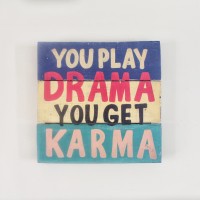 Jual Vintage Text Poster Kayu Drama - Hiasan Dinding Poster Vintage Retro Murah