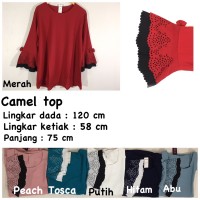 Jual ATASAN BAJU KEKINIAN BLOUSE DRESS HIJAB RUFFLE JUMBO BESAR BIGSIZE Murah