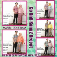 Jual Couple Setelan Rok N Blouse BATWING BROKAT Exclusive Batik Rang-Rang Murah