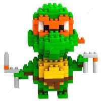 Jual LOZ Lego Nano Block Nanoblock Ninja Turtle Michelangelo Purple Murah