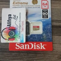 Sandisk Memory Card Micro SD 64GB Extreme 90mbs Original + Adaptor