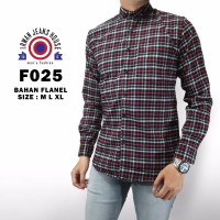 Jual Kemeja Flanel Motif Flannel Katun Pria Cowok Slim Fit Lengan Panjang Murah