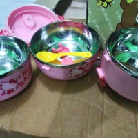 Jual Rantang Karakter 4 Susun Stainless Hello Kitty AH4 PLUS SENDOK Murah