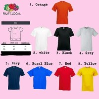 Jual KAOS POLOS FRUIT OF THE LOOM - FOTL TSHIRT SOFT PREMIUM ORI ORANGE M Murah