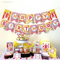 Jual Circus Animal Dessert Table Sweet Corner Printable Party Pesta Ultah Murah