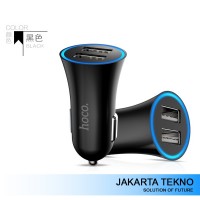 Jual Hoco UC204 Dual USB Car Charger 2.4A for Smartphone Black Murah