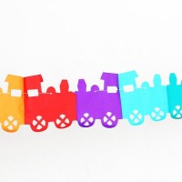 Jual garland hiasan gantung kertas slinger butterfly train car Murah