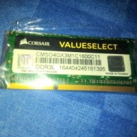 Jual DDR3L CORSAIR 4GB VALUESELECT DDR3 L RAM LAPTOP SODIMM SEUMUR HIDUP Murah