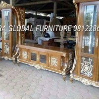 lemari hias europa jati (meja makan,kursi makam,sofa,lemari,rak )