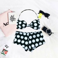 Jual BIKINI BOYLEG + BOXER JUMBO POLKADOT Murah