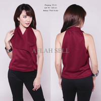 Jual KNV Wide Halter Top Baju Atasan Blouse Wanita (CBL157) Murah