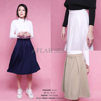 Jual QWK Wide Pleated Skirt Rok Wanita Lipit (CSK112) Murah
