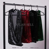 Jual KNV Sleeveless Velvet Top Blouse Wanita Halter Crop Mini Beludru CBL17 Murah