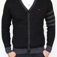Jual CARDIGAN TOMMY 1682 HITAM COWOK, PRIA, JAKET, SWEATER, JAS, BLAZER Murah