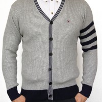 Jual CARDIGAN TOMMY 1682 ABU MUDA COWOK, PRIA, JAKET, SWEATER, JAS, BLAZER Murah