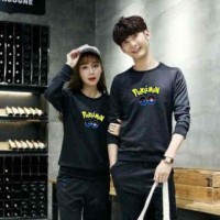 Jual HV9282 Cp Tshirt Pokemon Black LT baju couple babyte KODE BIS9336 Murah
